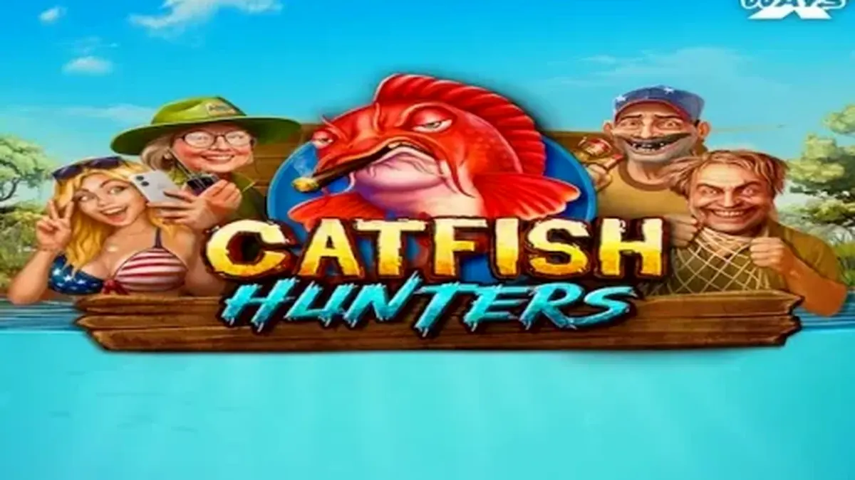 Tampilan visual slot Catfish Hunters dengan tema perburuan ikan di sungai.